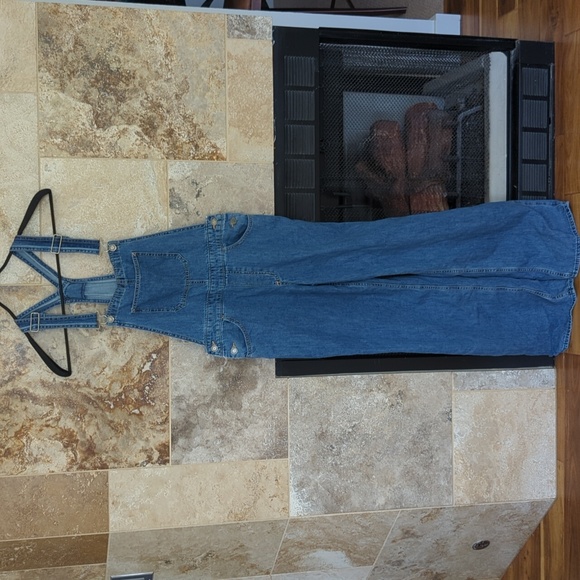 Hollister Jeans Small Hollister Highrise Vintage Overall Bibs Overalls Blue Farmer Poshmark